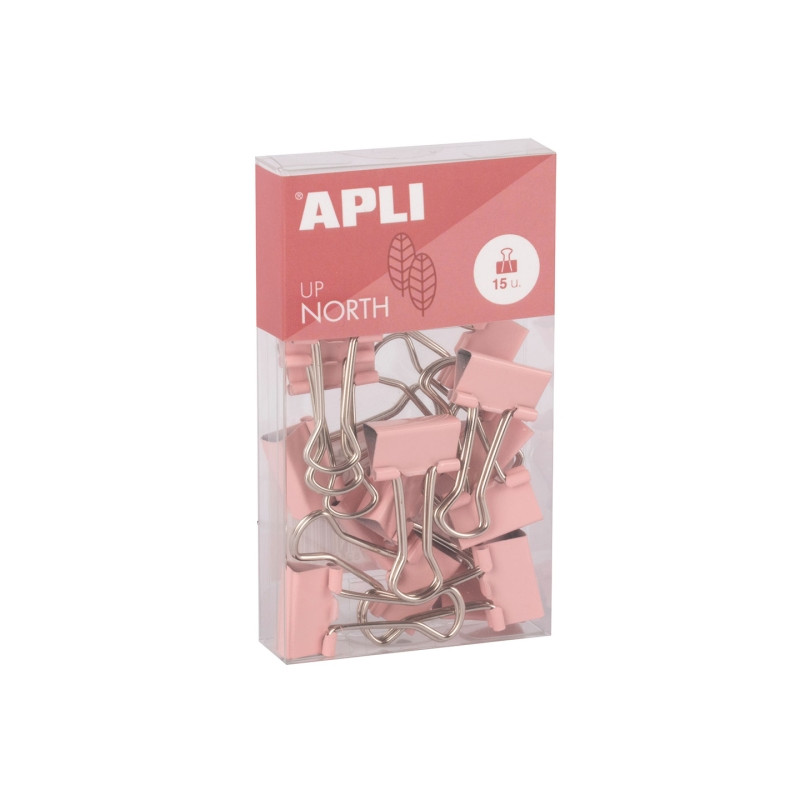 Apli Up North Pack con 15 Pinzas de Metal 19mm