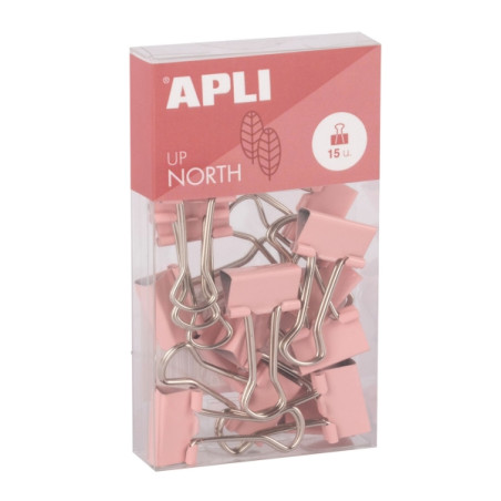Apli Up North Pack con 15 Pinzas de Metal 19mm