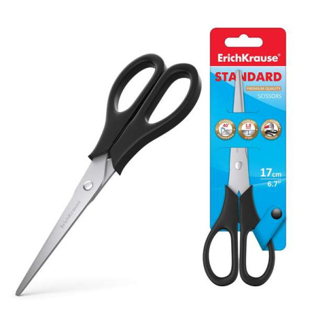 ErichKrause Standard Tijeras con Cuchillas de Acero Inoxidable 17cm