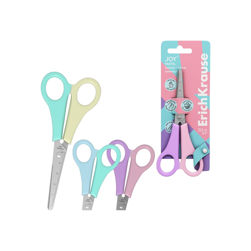 ErichKrause JOY Pastel Tijeras de 13.5cm para Zurdos