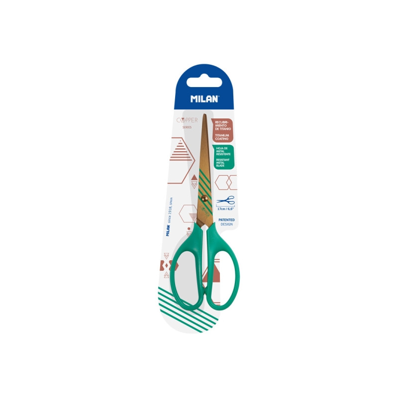 Milan Copper Tijeras de Oficina de 17cm