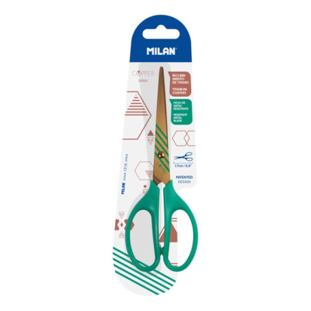 Milan Copper Tijeras de Oficina de 17cm