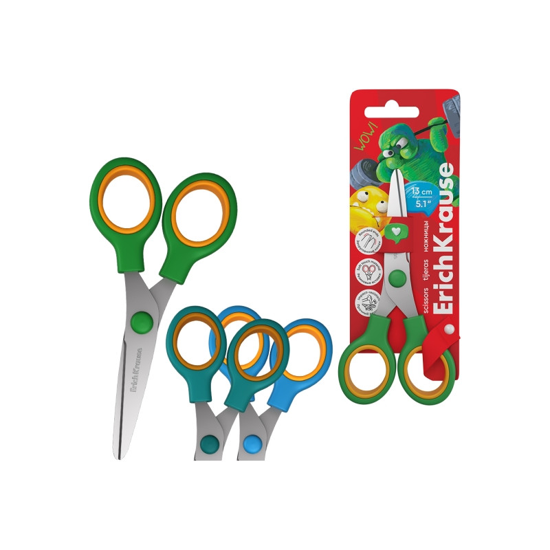 ErichKrause Junior Softy Jolly Friends Tijeras de 13cm