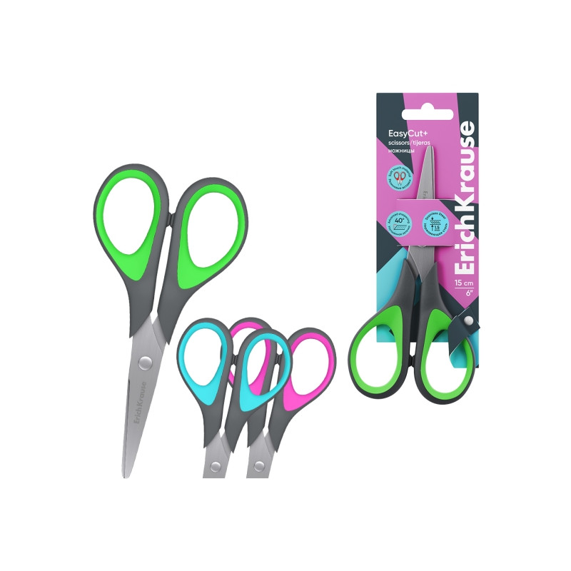 ErichKrause EasyCut+ Tijeras de 15cm