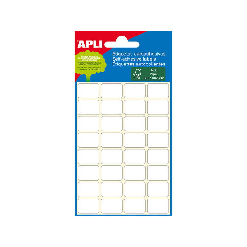 Apli Etiquetas Minibolsa Blancas Ø 13.0mm 6 Hojas