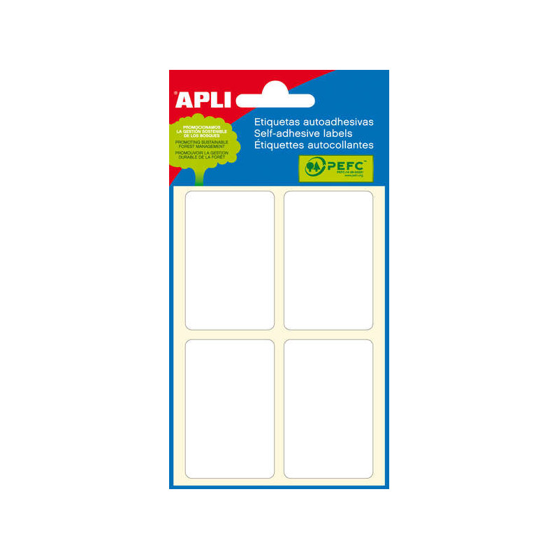 Apli Etiquetas Minibolsa Blancas 34.0 x 53.0mm 6 Hojas