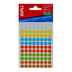 Apli Minibolsa de 288 Etiquetas Redondas Ø 8mm