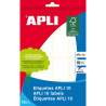 Apli Pack de 160 Etiquetas Blancas 25x40mm