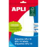 Apli Pack de 30 Etiquetas Rectangulares 53x100mm