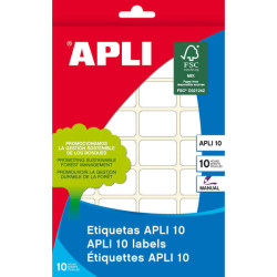 Apli Pack de 810 Etiquetas Rectangulares 10x16mm