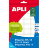 Apli Pack de 810 Etiquetas Rectangulares 10x16mm