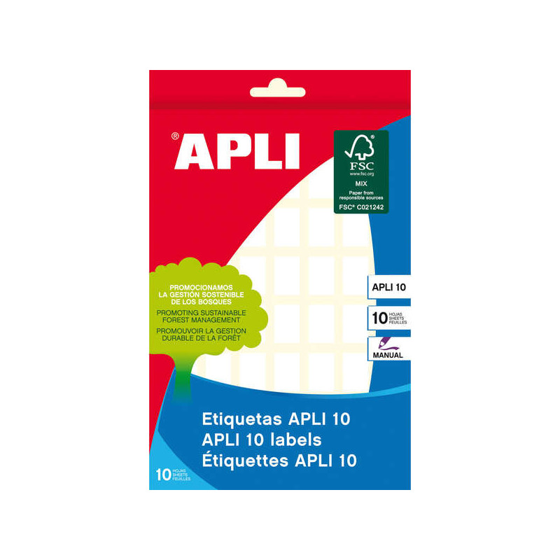 Apli Pack de 560 Etiquetas 12x18mm
