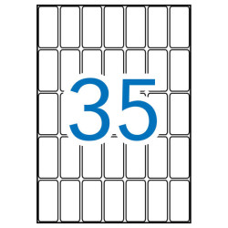Apli Pack de 525 Etiquetas Rectangulares 18x40mm