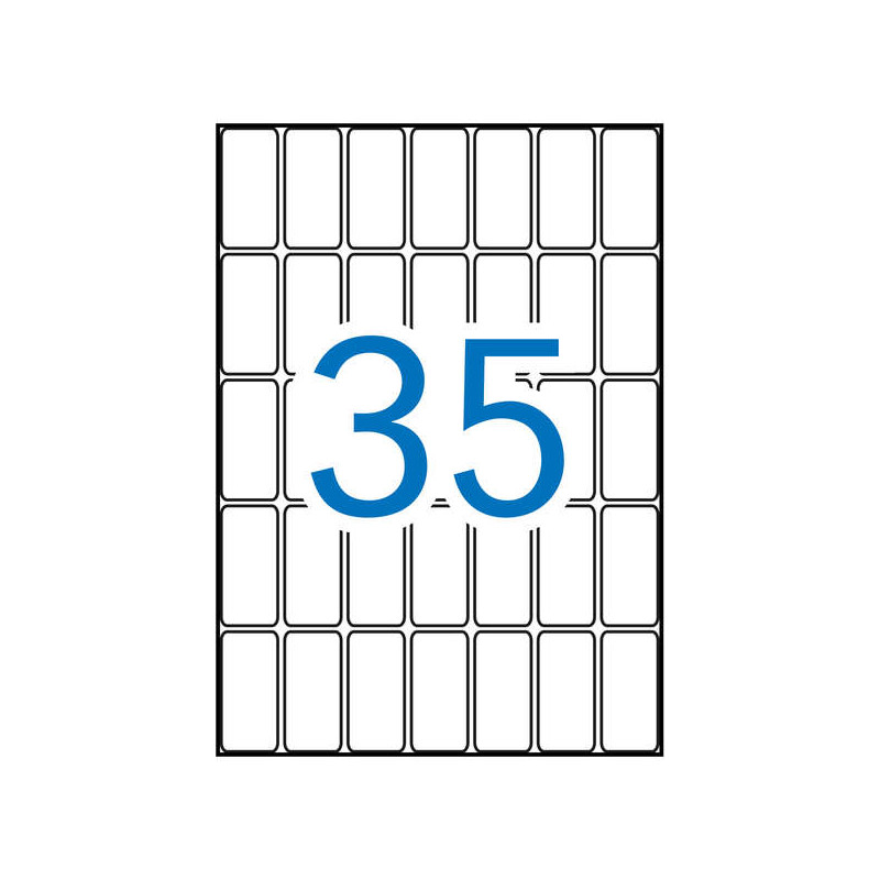 Apli Pack de 525 Etiquetas Rectangulares 18x40mm