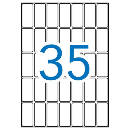 Apli Pack de 525 Etiquetas Rectangulares 18x40mm