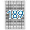 Apli Pack de 1.890 Etiquetas Rectangulares 25.4x10mm Blanco 10 Hojas por 189 Etiquetas - Adhesivo