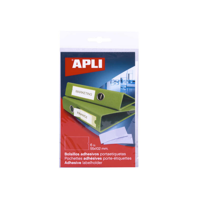 Apli Bolsillos Adhesivos para Etiquetas