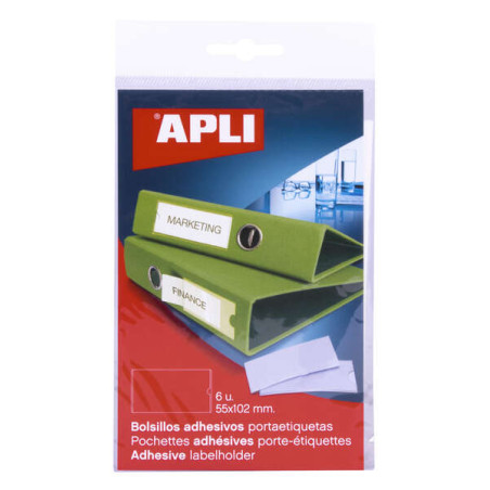 Apli Bolsillos Adhesivos para Etiquetas