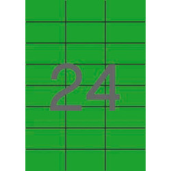 Apli Etiquetas Verdes Permanentes 70.0 x 37.0mm 20 Hojas