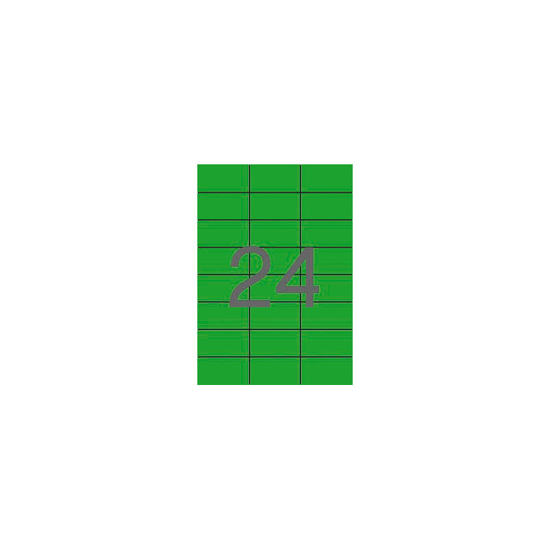 Apli Etiquetas Verdes Permanentes 70.0 x 37.0mm 20 Hojas