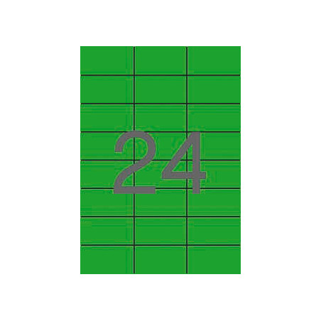 Apli Etiquetas Verdes Permanentes 70.0 x 37.0mm 20 Hojas