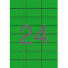 Apli Etiquetas Verdes Permanentes 70.0 x 37.0mm 20 Hojas