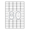 Apli Pack de 2.000 Etiquetas 35.6x16.9mm Blanco 25 Hojas por 80 Etiquetas - Adhesivo Removible