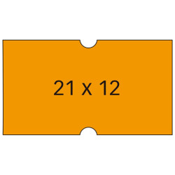 Apli Pack de 6 Rollos Etiquetas Naranjas 21x12mm para Maquinas de Precios de 1 Linea