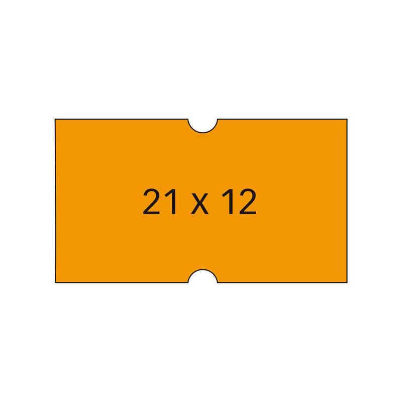 Apli Pack de 6 Rollos Etiquetas Naranjas 21x12mm para Maquinas de Precios de 1 Linea