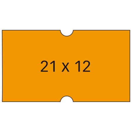 Apli Pack de 6 Rollos Etiquetas Naranjas 21x12mm para Maquinas de Precios de 1 Linea