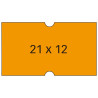 Apli Pack de 6 Rollos Etiquetas Naranjas 21x12mm para Maquinas de Precios de 1 Linea