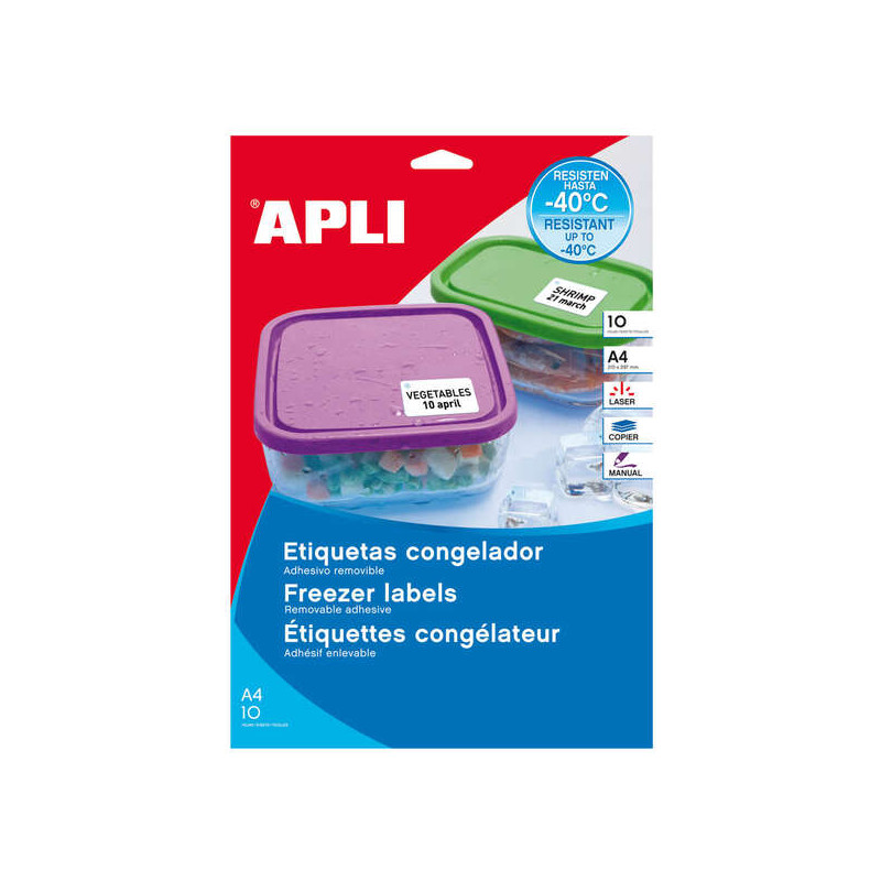 Apli Pack de 650 Etiquetas Especiales para Congelador 38.1x21.2mm