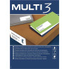 Multi3 Pack de 2700 Etiquetas Blancas Tamaño 70x30mm