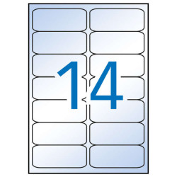 Apli Pack de 140 Etiquetas Transparentes 99.1x38.1mm