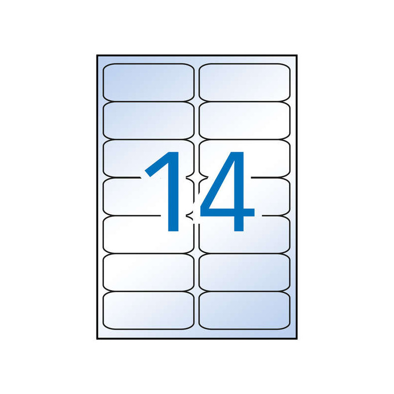 Apli Pack de 140 Etiquetas Transparentes 99.1x38.1mm