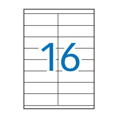 Apli Pack de 1.600 Etiquetas Rectangulares 105x35mm