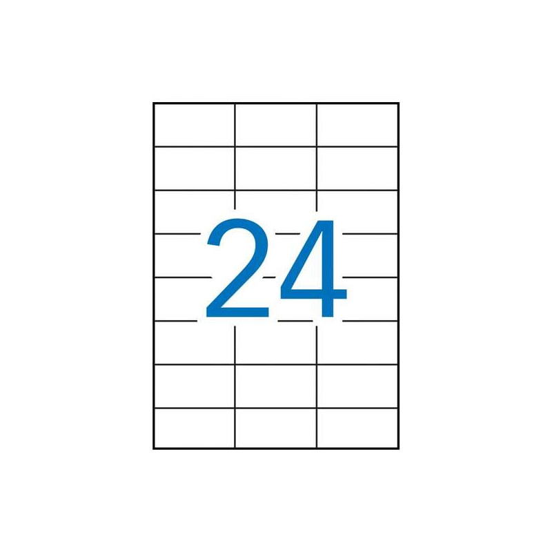 Apli Pack de 2.400 Etiquetas Rectangulares 70x37mm