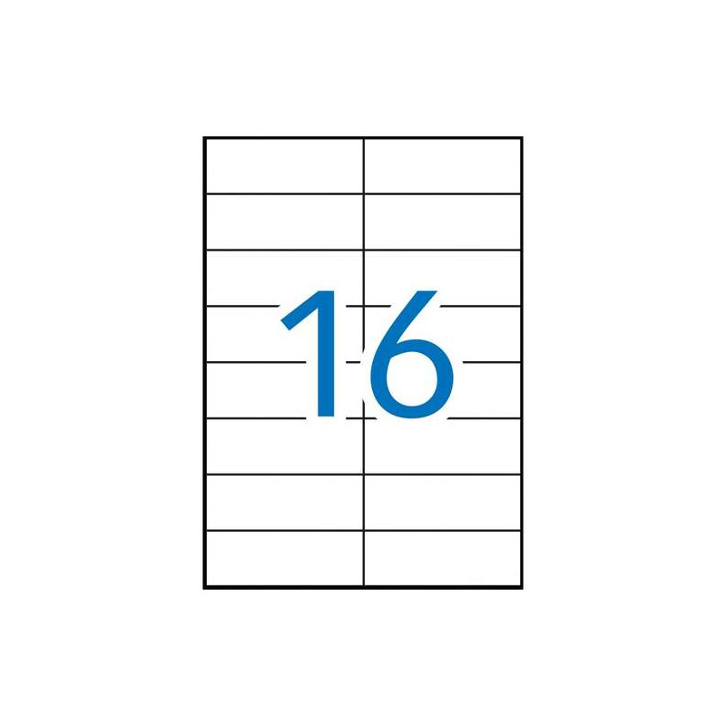 Apli Pack de 1.600 Etiquetas Rectangulares 105x37mm