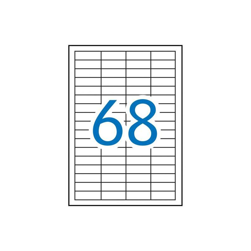Apli Pack de 6.800 Etiquetas Rectangulares 48,5x16,9mm