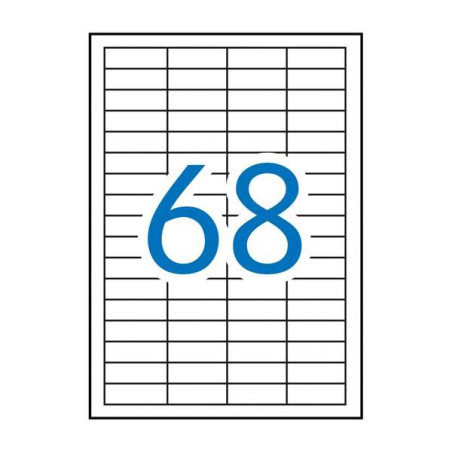 Apli Pack de 6.800 Etiquetas Rectangulares 48,5x16,9mm