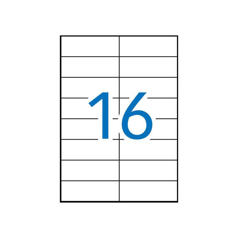 Apli Pack de 1.600 Etiquetas Rectangulares 105 x 37mm