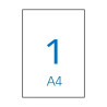 Apli Pack de 500 Etiquetas 210x297mm