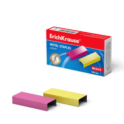 ErichKrause Caja de 1000 Grapas de Colores 24/6