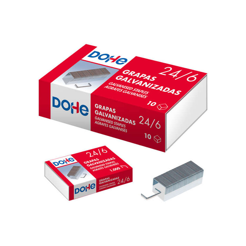 Dohe Caja de 1000 Grapas 24/6 Galvanizadas