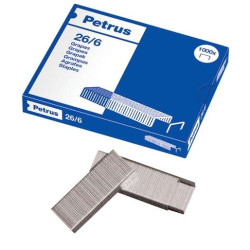 Petrus Caja de 1000 Grapas 26/6 Galvanizadas