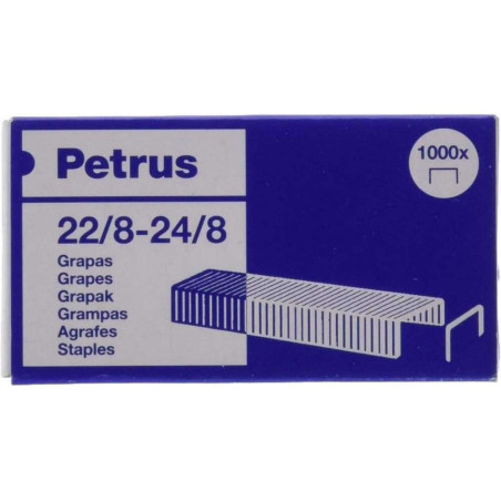 Petrus Caja de 1000 Grapas 22/8-24/8 Cobreadas