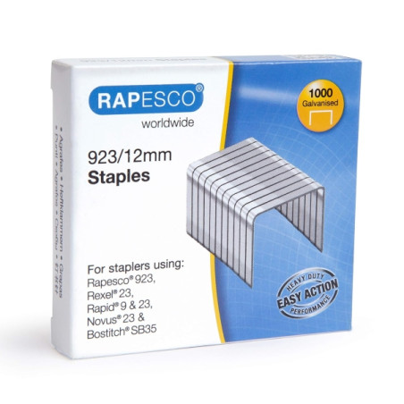 Rapesco Caja de 1000 Grapas 923/12