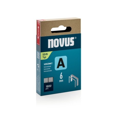Novus A Tipo 53 Caja de 1800 Grapas 53/6 Galvanizadas