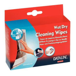 Esselte Pack de 12 Toallitas Secas y 12 Toallitas Humedas para Pantallas