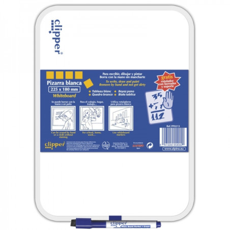 Alpino Clipper Pizarra Blanca 25.5x18cm